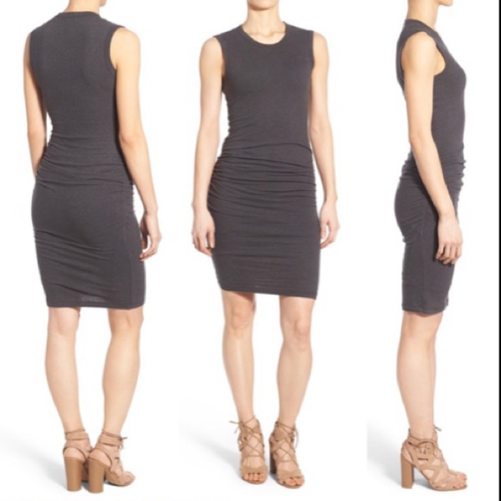 James Perse Skinny crew neck tank gray knit dress - Picture 1 of 11